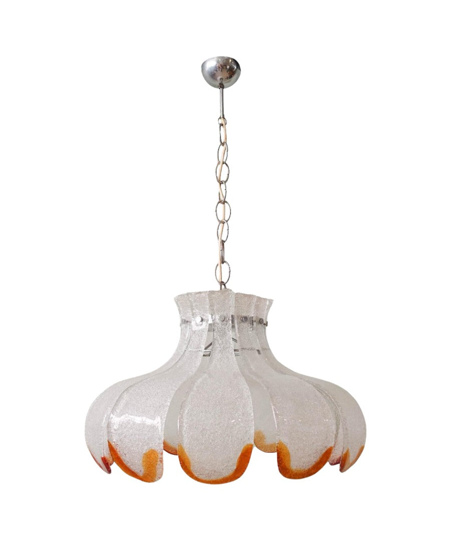 Murano_Glass_Petal_Pendant_by_Carlo_Nason_for_Mazzega,_Mid_Century_Modern,_1970s,_Italy