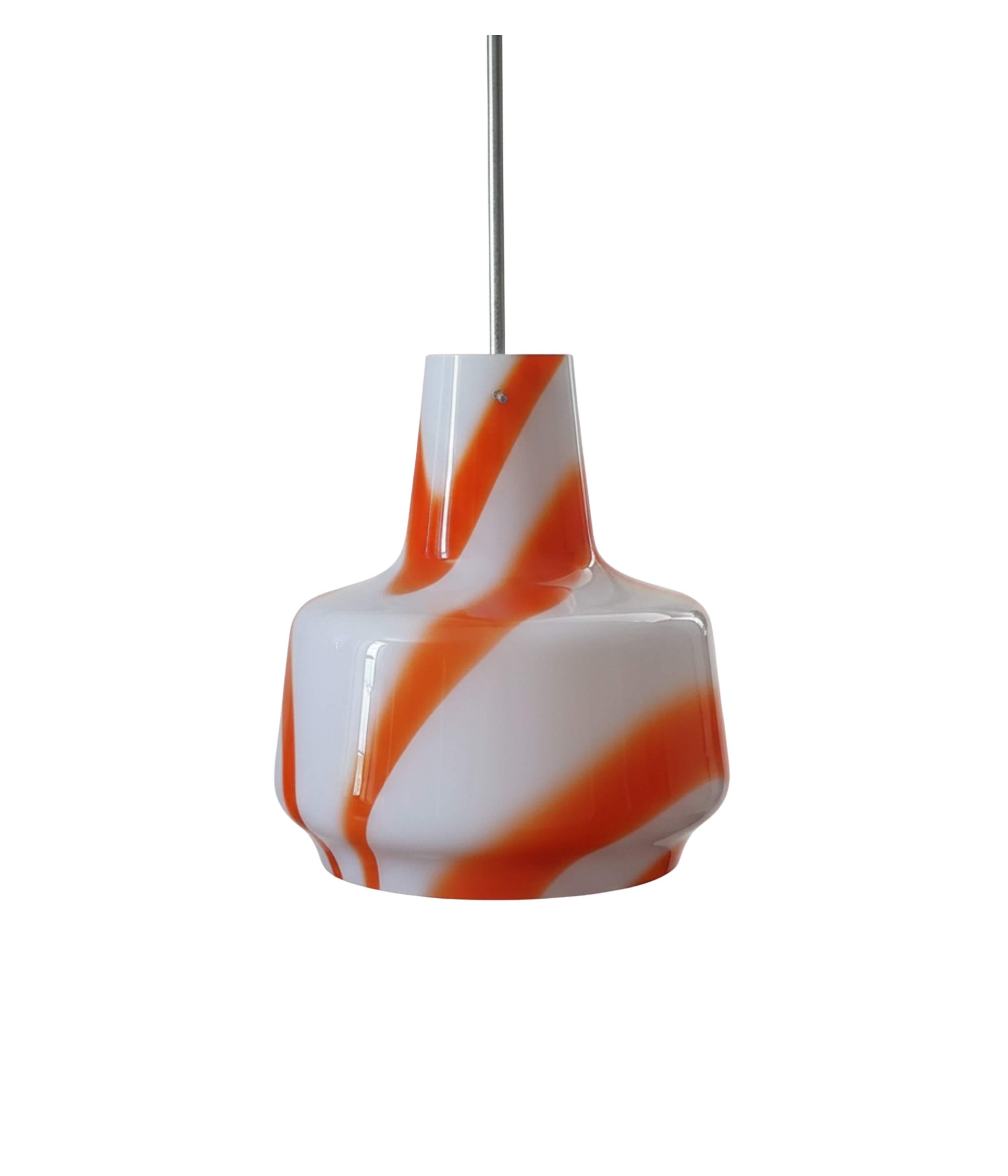 Murano_Swirl_Glass_Pendant_Light_in_Orange_and_White,_Italy,_1970s