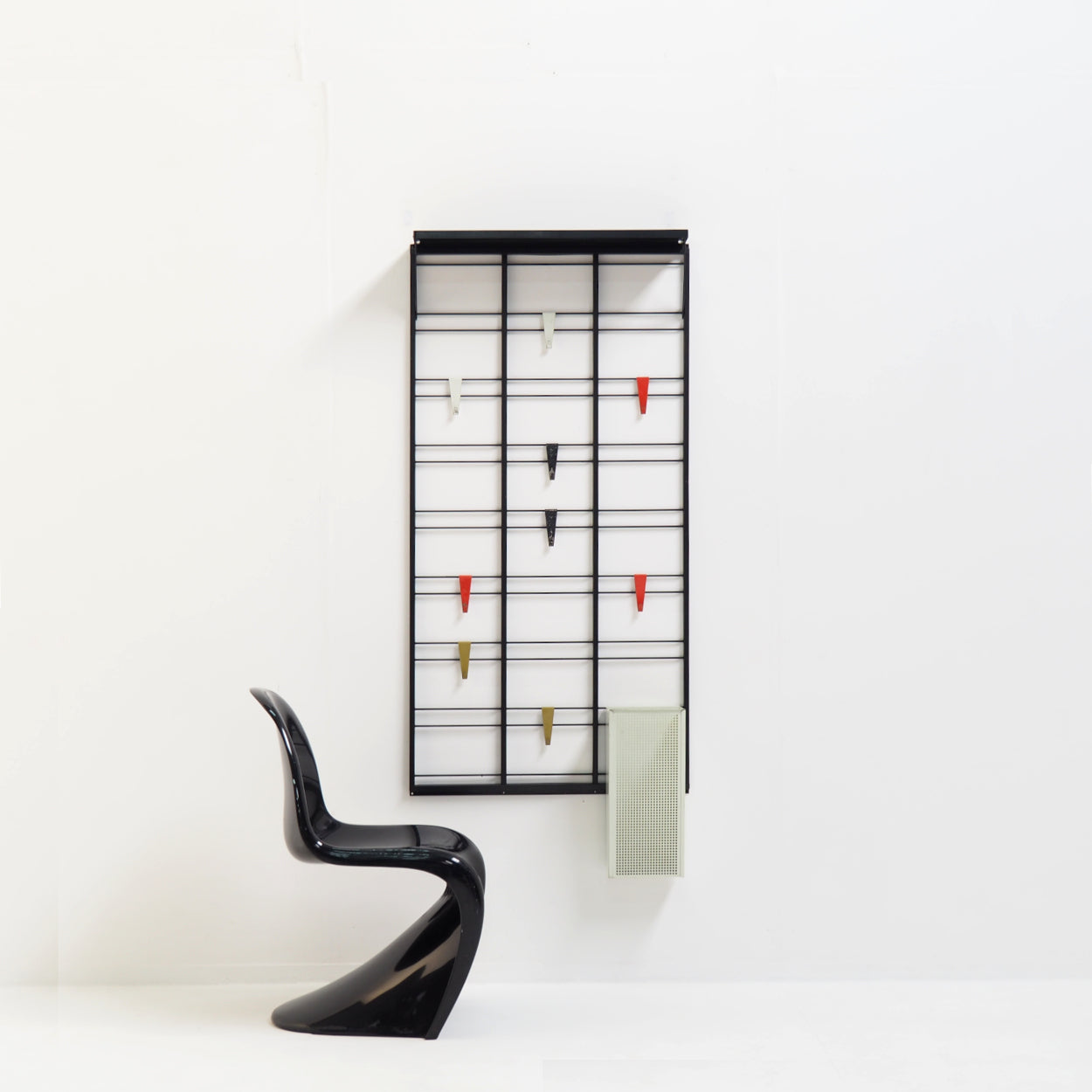 Modernist_Black_Metal_Coat_Rack_with_Colorful_Hooks,_Hat_Shelf_and_Umbrella_Stand