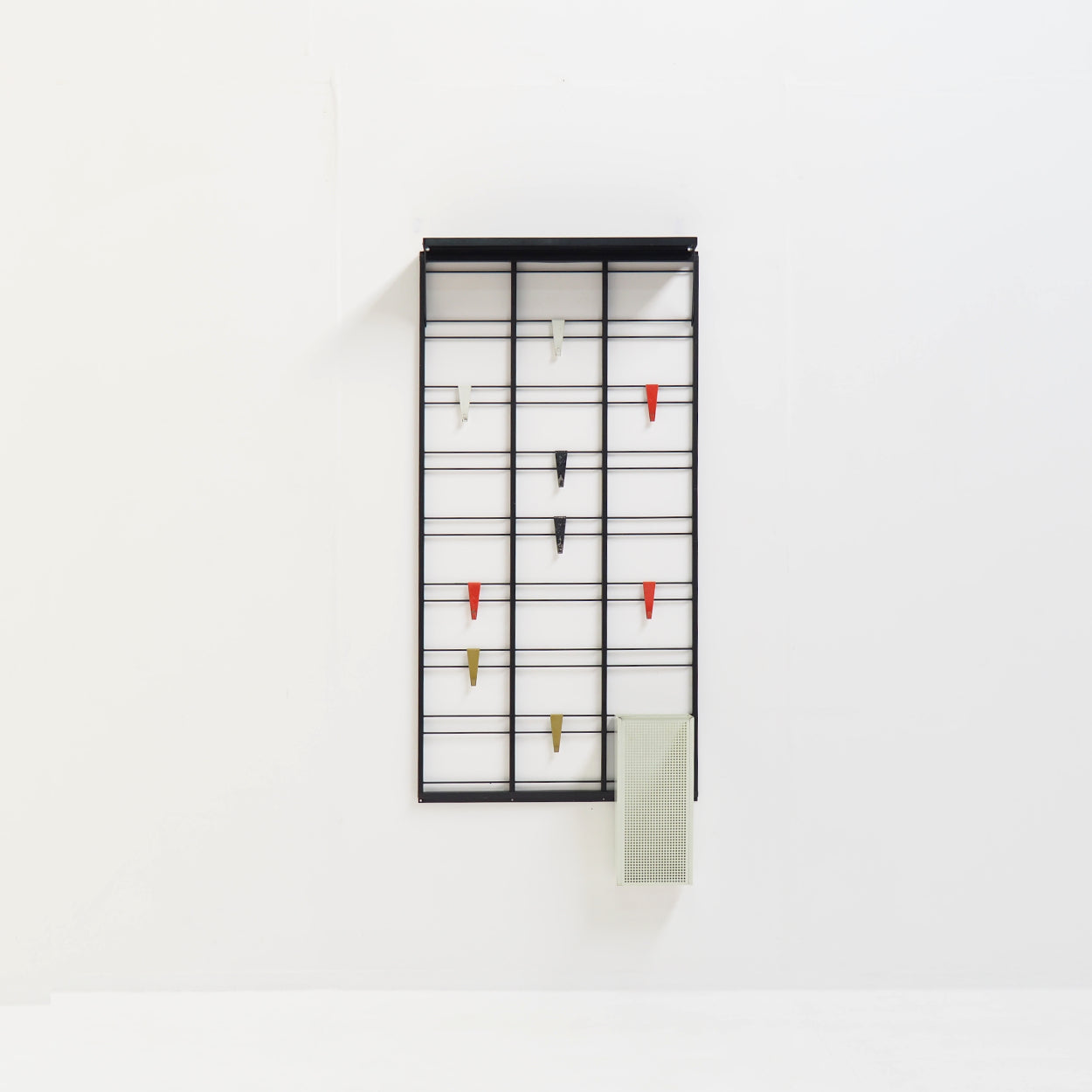 Modernist_Black_Metal_Coat_Rack_with_Colorful_Hooks,_Hat_Shelf_and_Umbrella_Stand