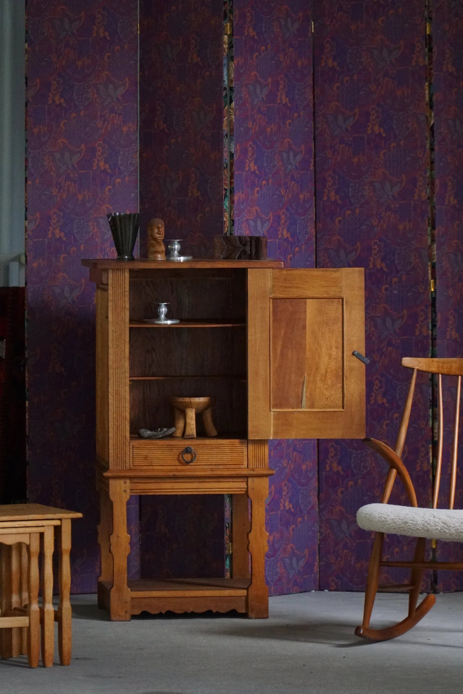Narrow_Danish_Oak_Cabinet,_Scandinavian_Cabinetmaker_Storage_Cabinet,_Mid_Century_Modern_Design