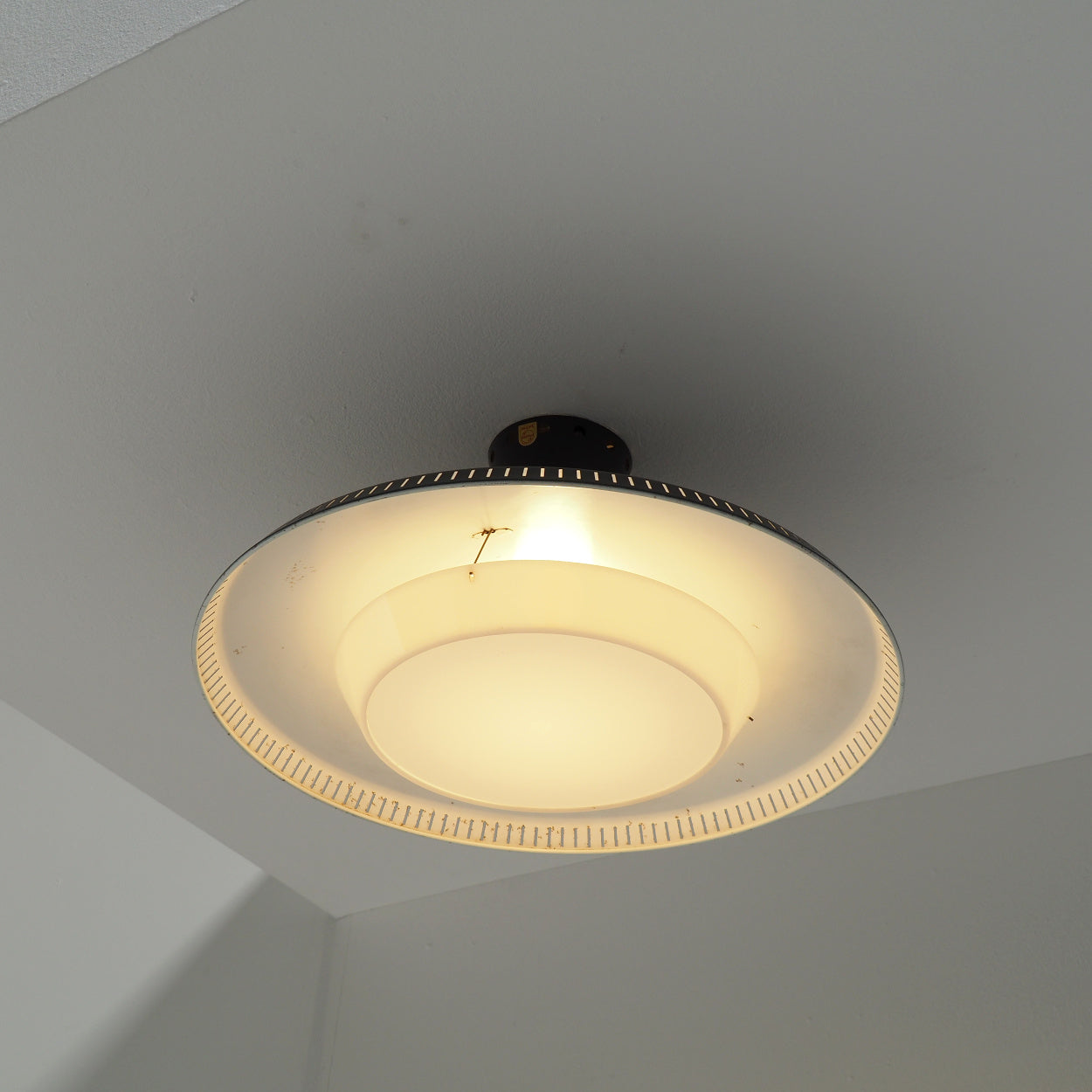 Philips_NB_93_Flush_Mount_Ceiling_Lamp_in_Mocca_Brown,_1950s