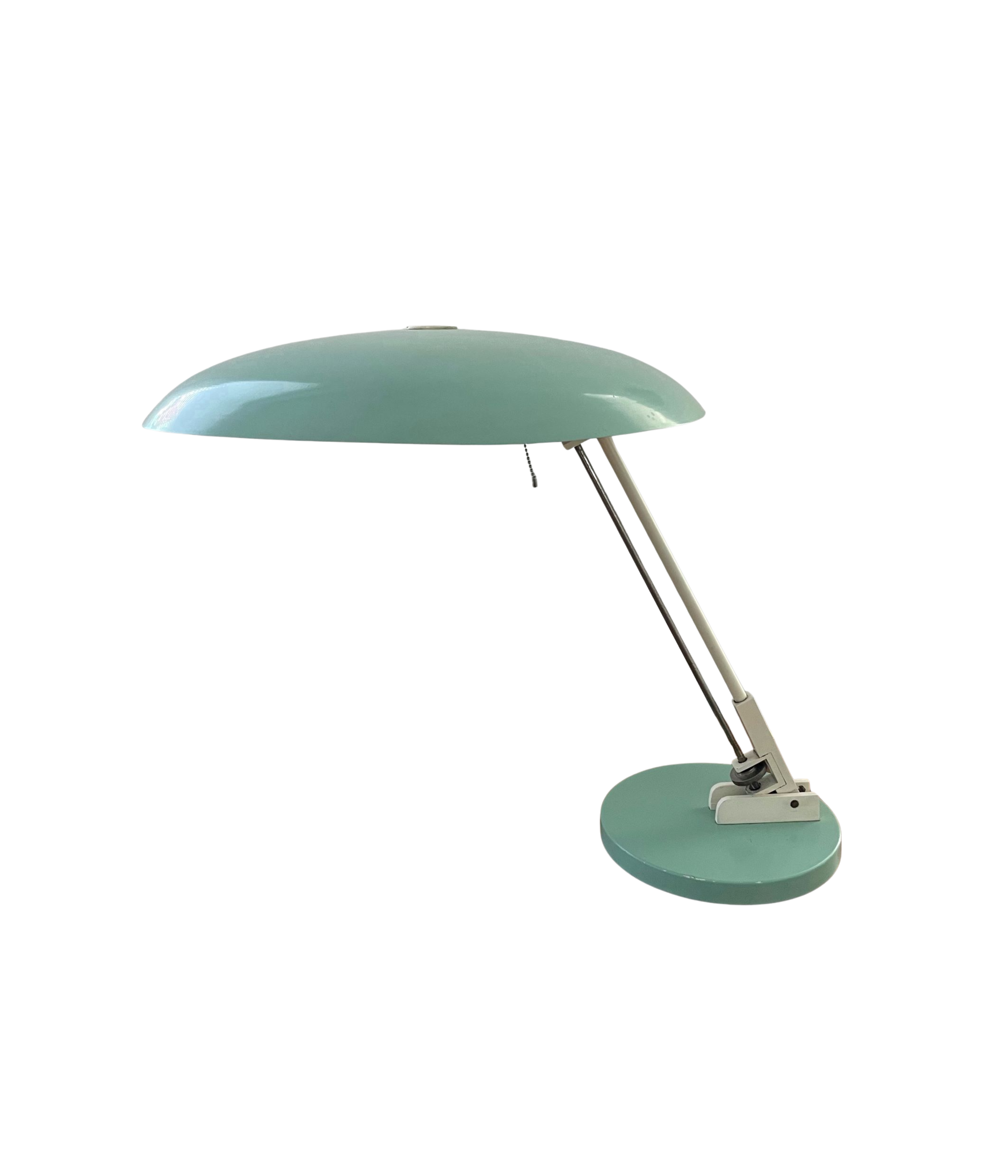Nedalo_Adjustable_Saucer_Desk_Lamp_in_Mint_Green,_Netherlands,_Mid-Century_Modern