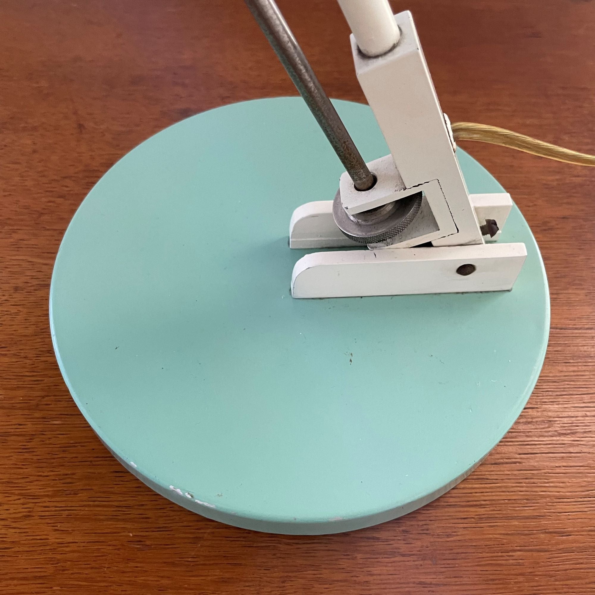 Nedalo_Adjustable_Saucer_Desk_Lamp_in_Mint_Green,_Netherlands,_Mid-Century_Modern