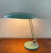Nedalo_Adjustable_Saucer_Desk_Lamp_in_Mint_Green,_Netherlands,_Mid-Century_Modern