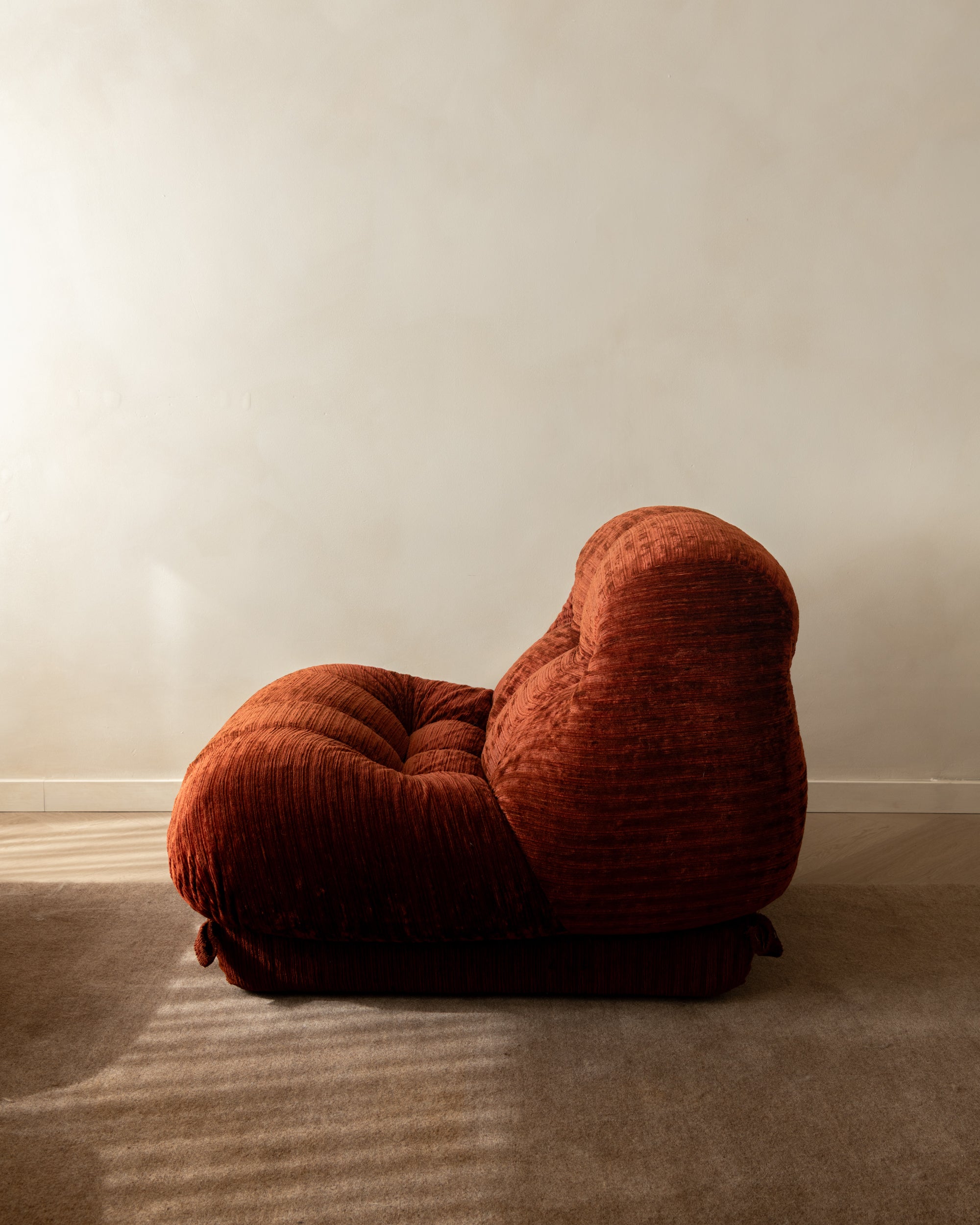 Set_of_3_Rino_Maturi_Nuvolone_Modular_Sofa_for_Mimo_Padova_in_Rust_Textured_Upholstery,_Italy,_1970s