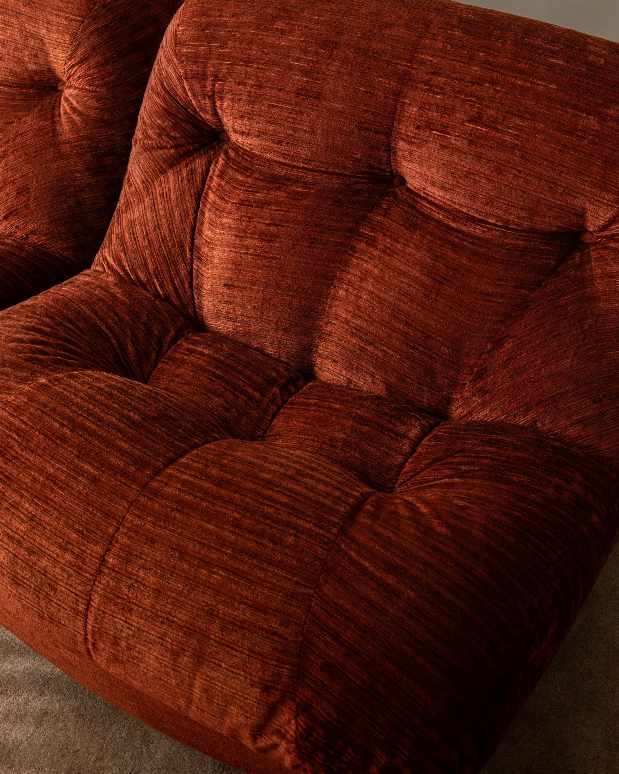 Set_of_3_Rino_Maturi_Nuvolone_Modular_Sofa_for_Mimo_Padova_in_Rust_Textured_Upholstery,_Italy,_1970s