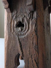 French_Neo_Gothic_Oak_Monastic_Pedestal_Stool_or_Sellette,_Style_Troubadour,_circa_1900