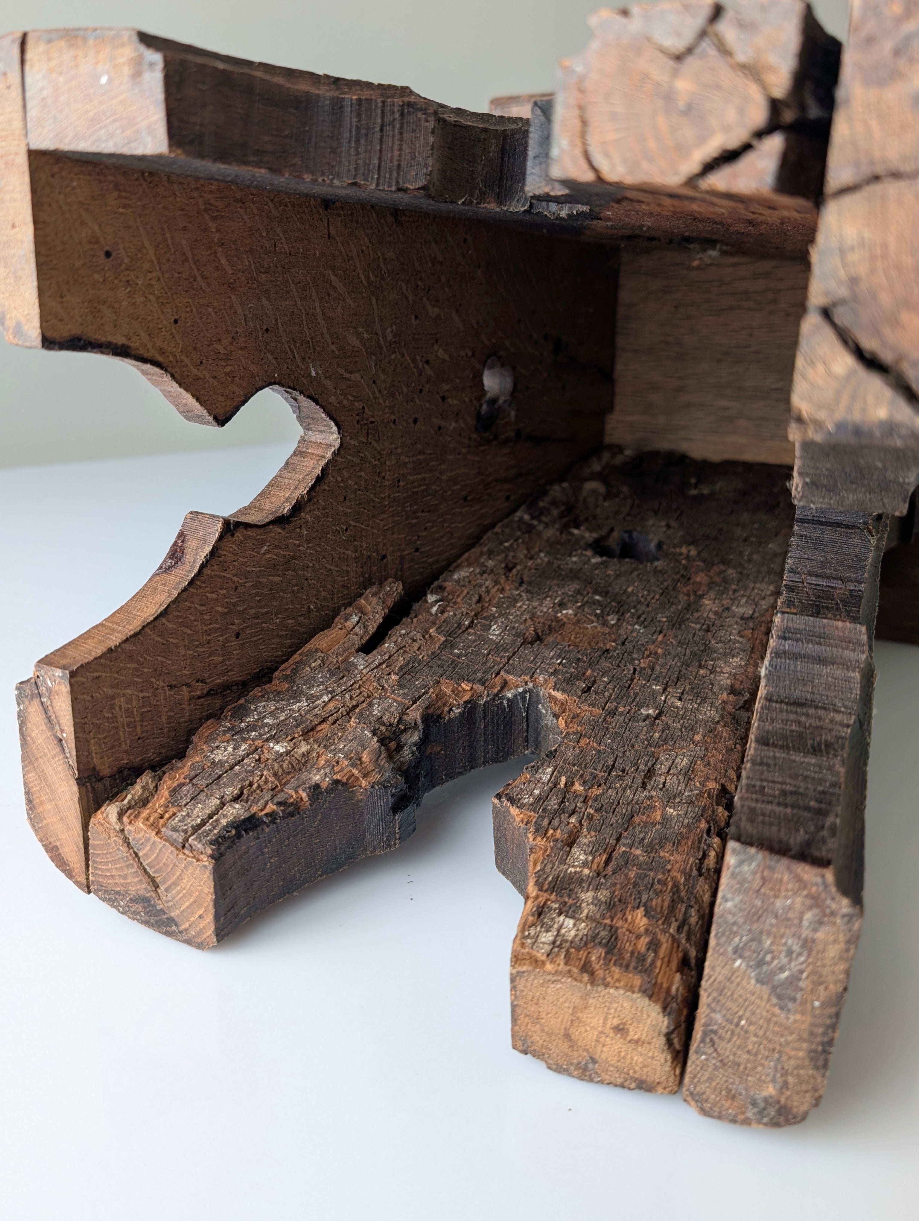 French_Neo_Gothic_Oak_Monastic_Pedestal_Stool_or_Sellette,_Style_Troubadour,_circa_1900