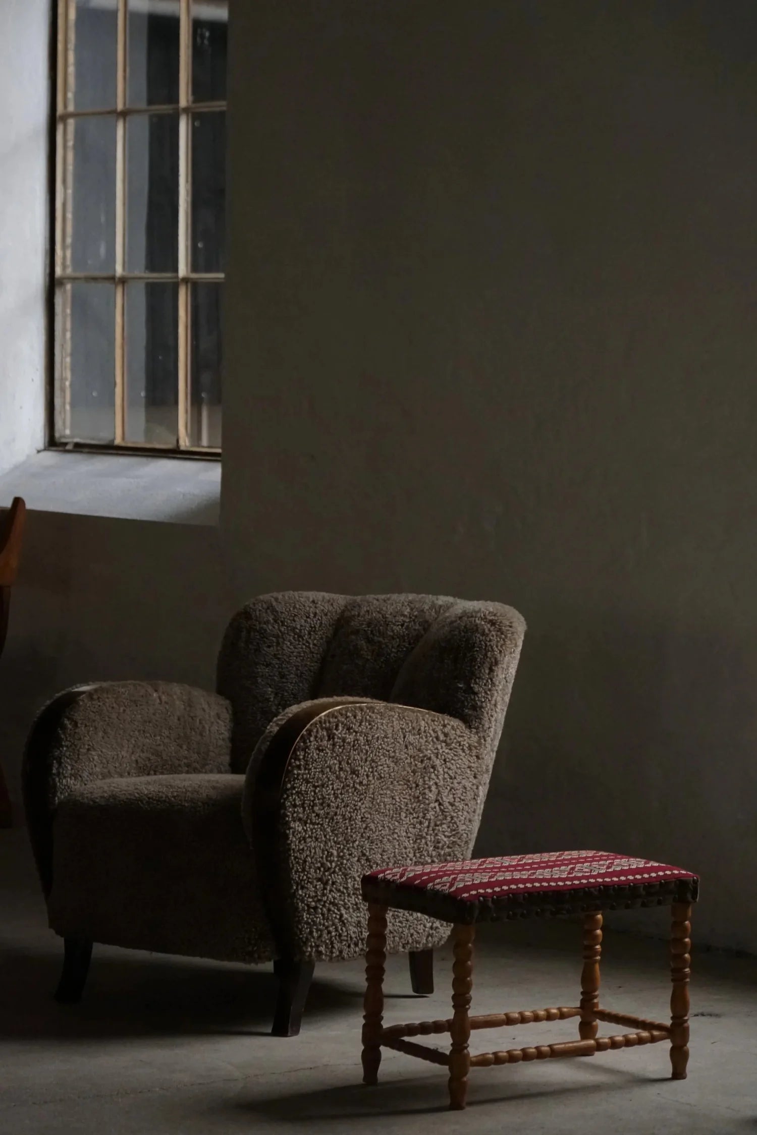 Oak_Stool_with_Patterned_Textile,_Scandinavian_Rustic_Design