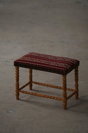 Oak_Stool_with_Patterned_Textile,_Scandinavian_Rustic_Design