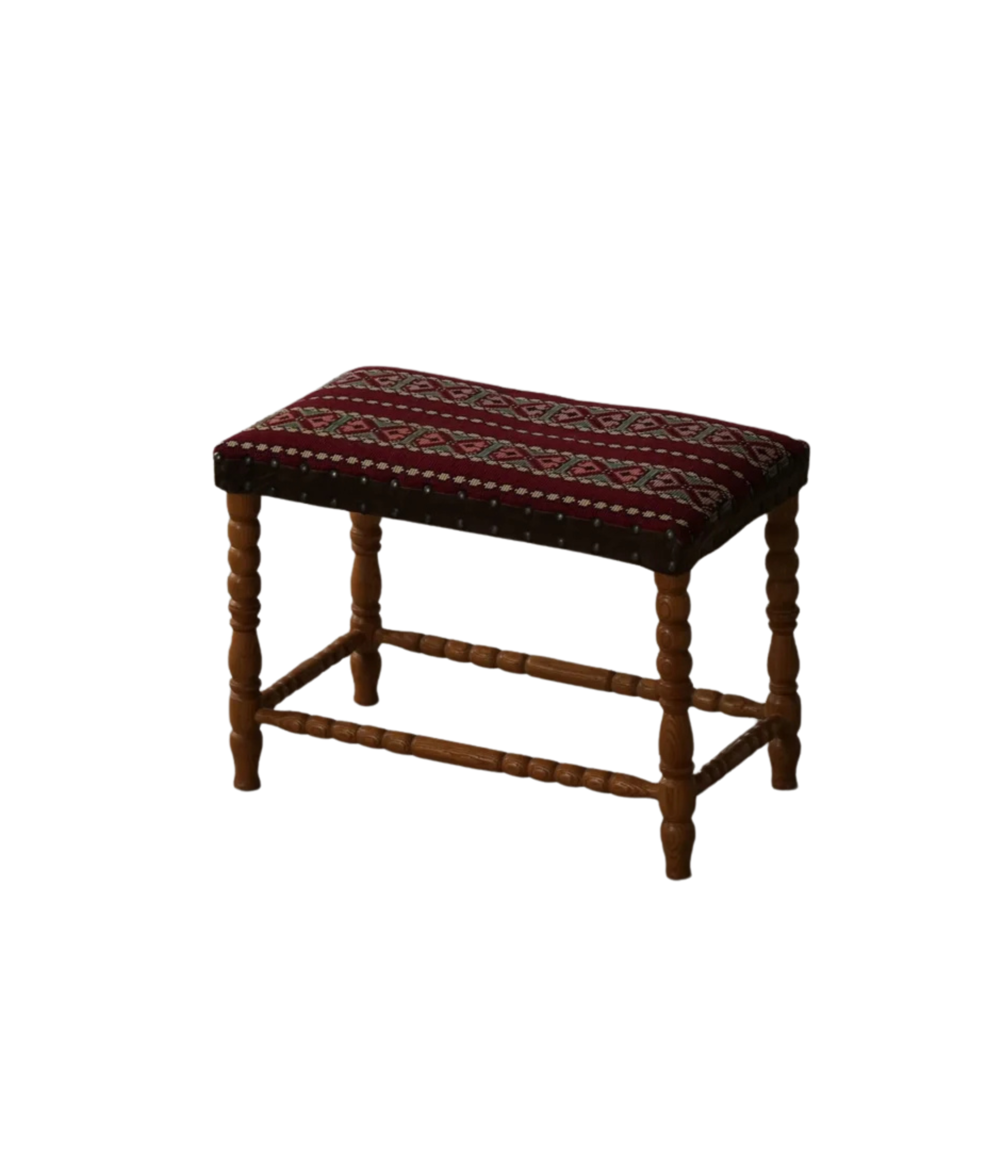 Oak_Stool_with_Patterned_Textile,_Scandinavian_Rustic_Design