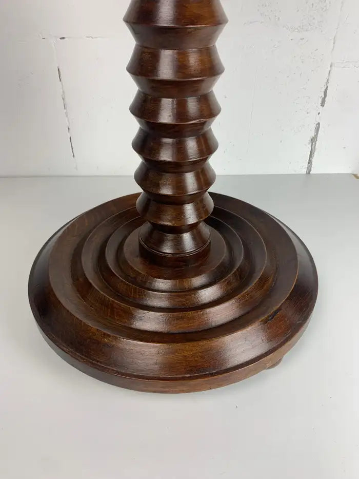 Oak_Wine_Press_Screw_Side_Table_in_the_Style_of_Charles_Dudouyt,_1940s–1950s,_France