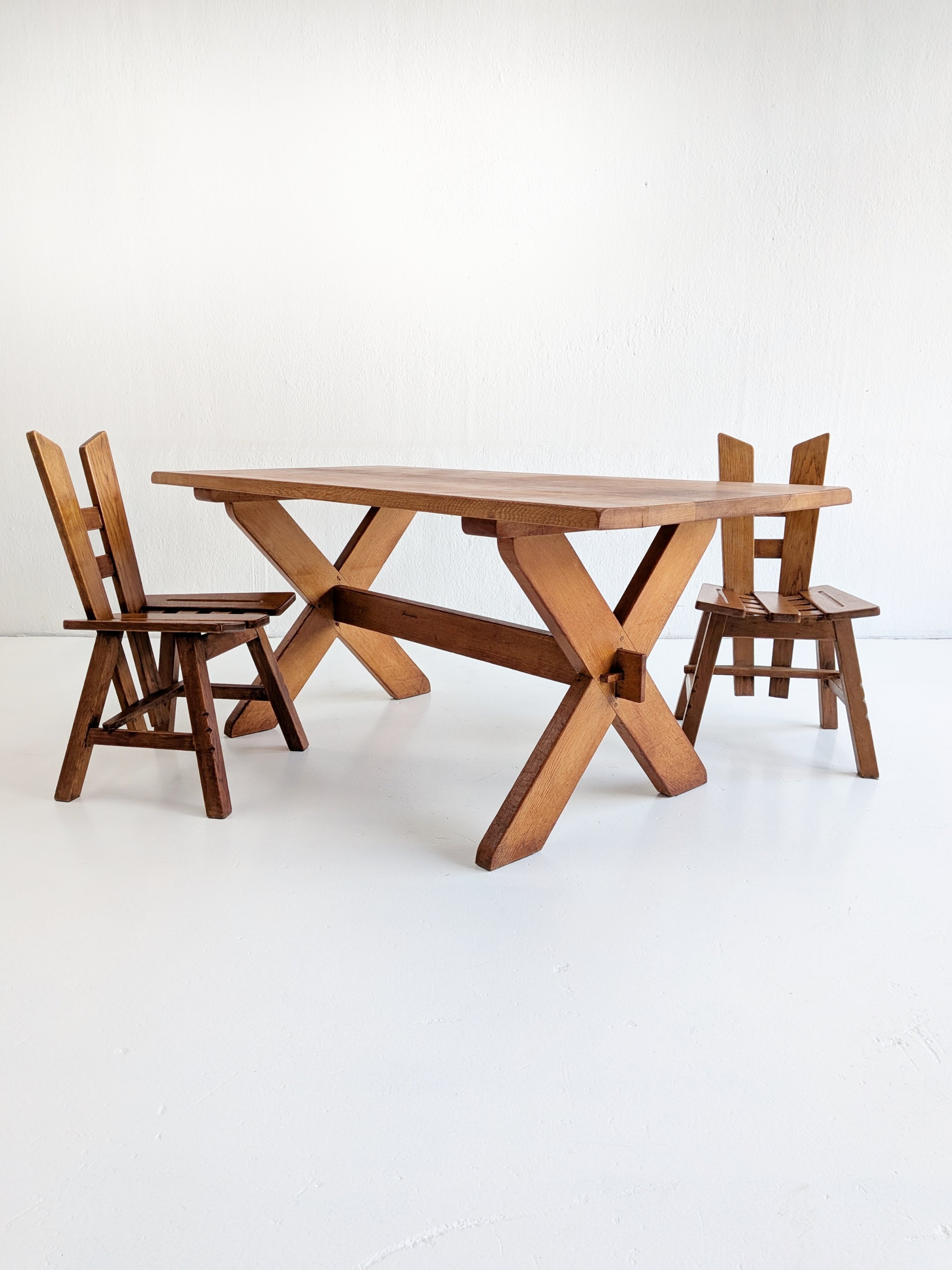 Brutalist_Oak_Dining_Set,_1970s,_Belgium