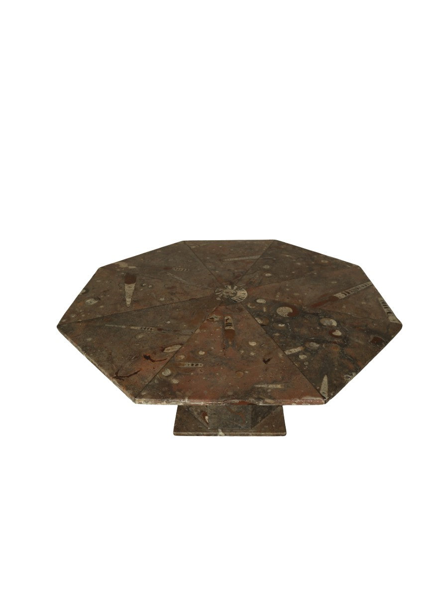 Octagonal_Fossil_Limestone_Pedestal_Coffee_Table_with_Brass_Inlay,_1970s,_Europe