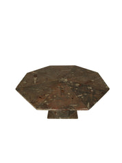 Octagonal_Fossil_Limestone_Pedestal_Coffee_Table_with_Brass_Inlay,_1970s,_Europe