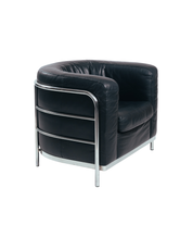 Onda_Lounge_Chair_by_De_Pas,_D’Urbino_&_Lomazzi_for_Zanotta_in_Black_Leather,_Italy_1985