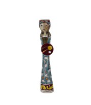 One-of-a-Kind_Hand-Painted_Ceramic_Soliflore_Vase_Signed_Schiavon,_Italy
