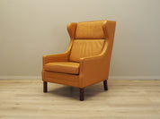 Danish_Modern_Orange_Leather_Armchair,_1970s,_Denmark