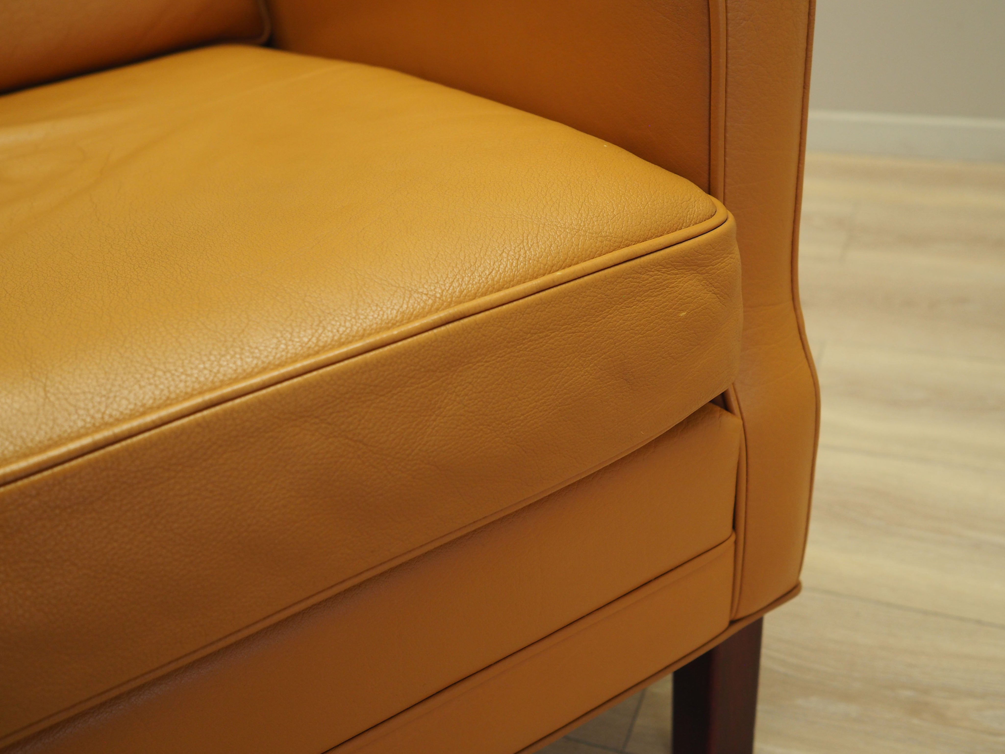 Danish_Modern_Orange_Leather_Armchair,_1970s,_Denmark