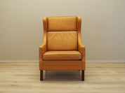 Danish_Modern_Orange_Leather_Armchair,_1970s,_Denmark