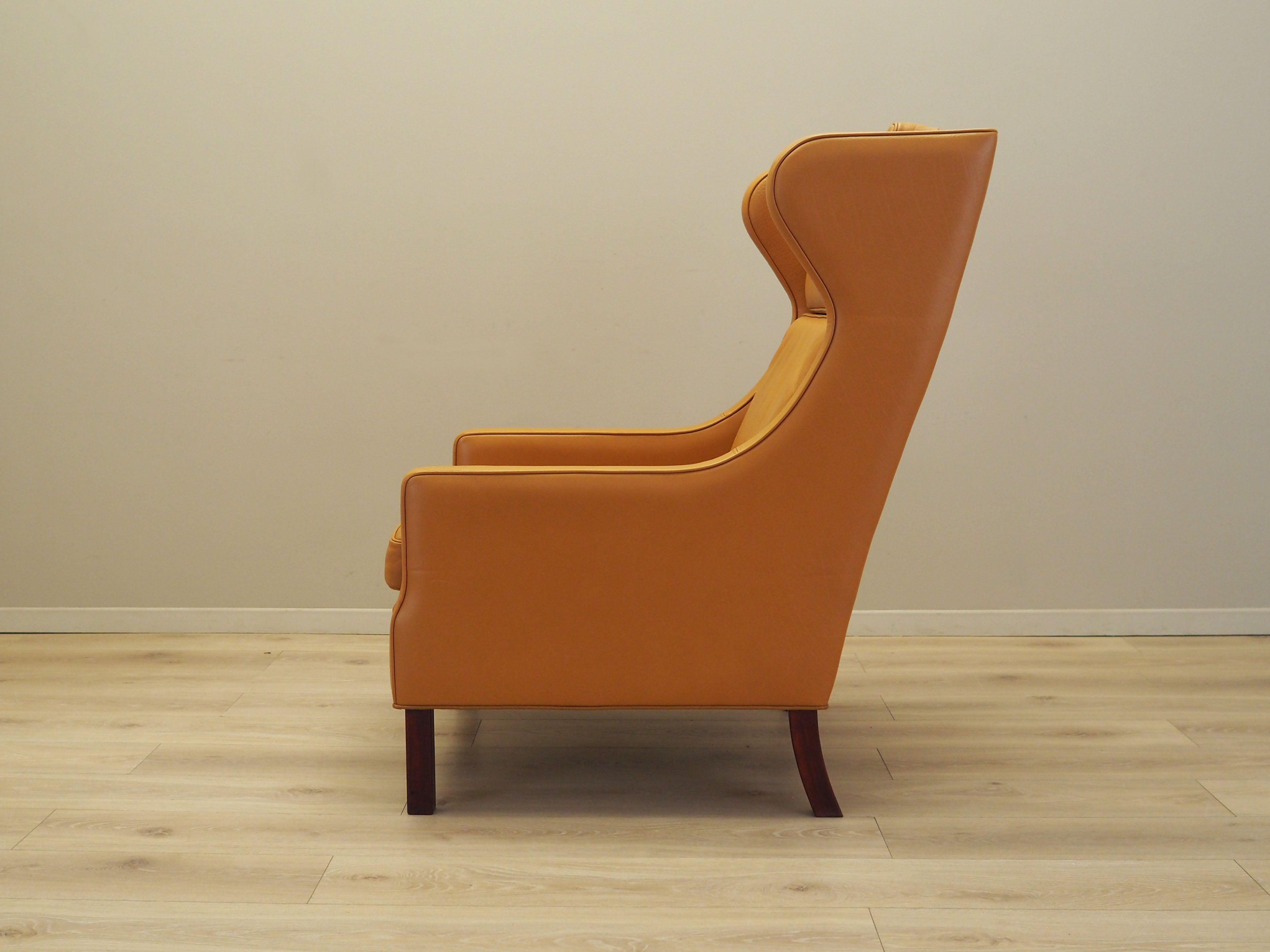 Danish_Modern_Orange_Leather_Armchair,_1970s,_Denmark