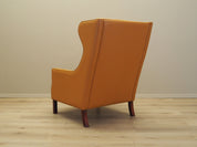 Danish_Modern_Orange_Leather_Armchair,_1970s,_Denmark