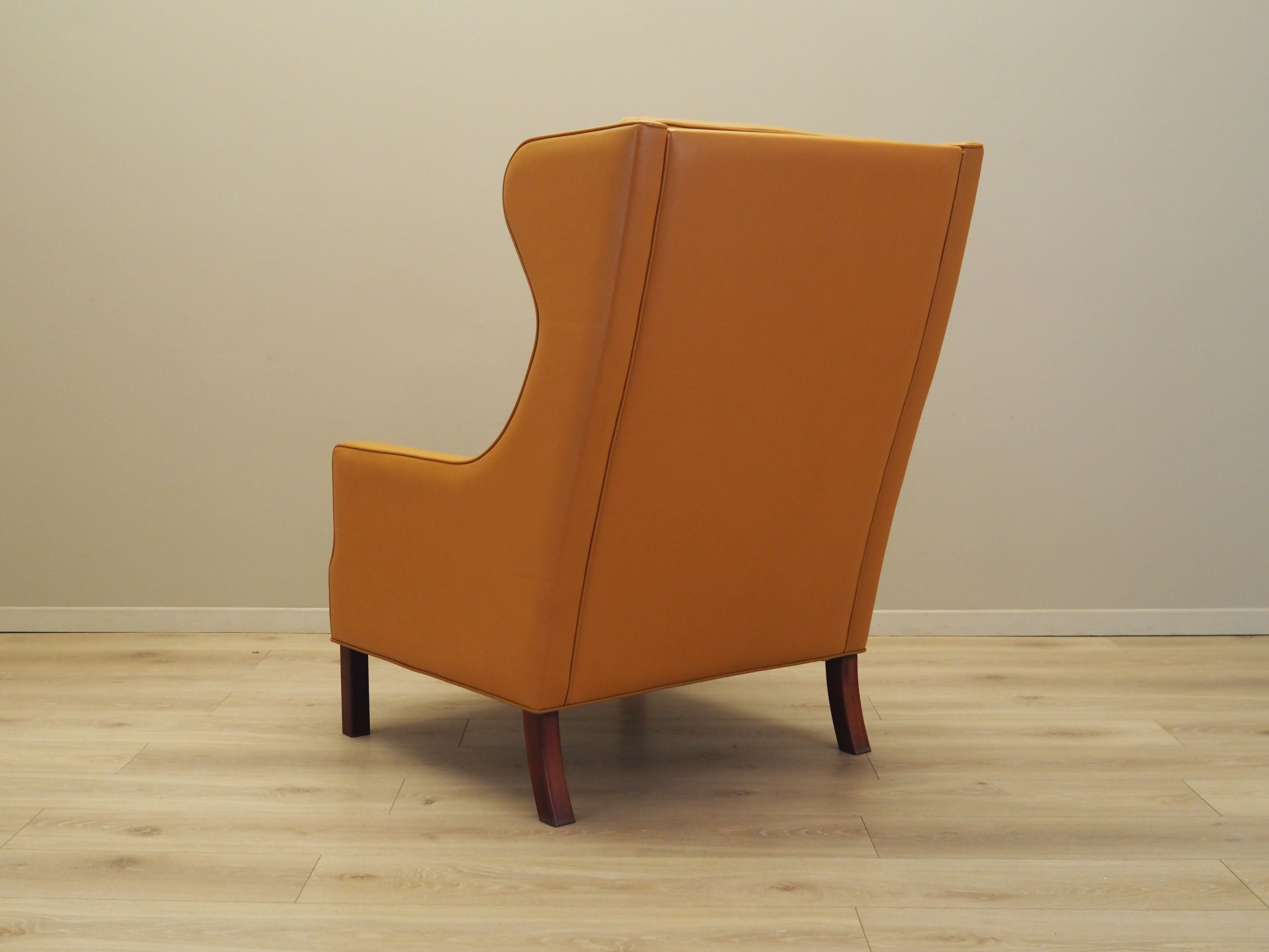 Danish_Modern_Orange_Leather_Armchair,_1970s,_Denmark