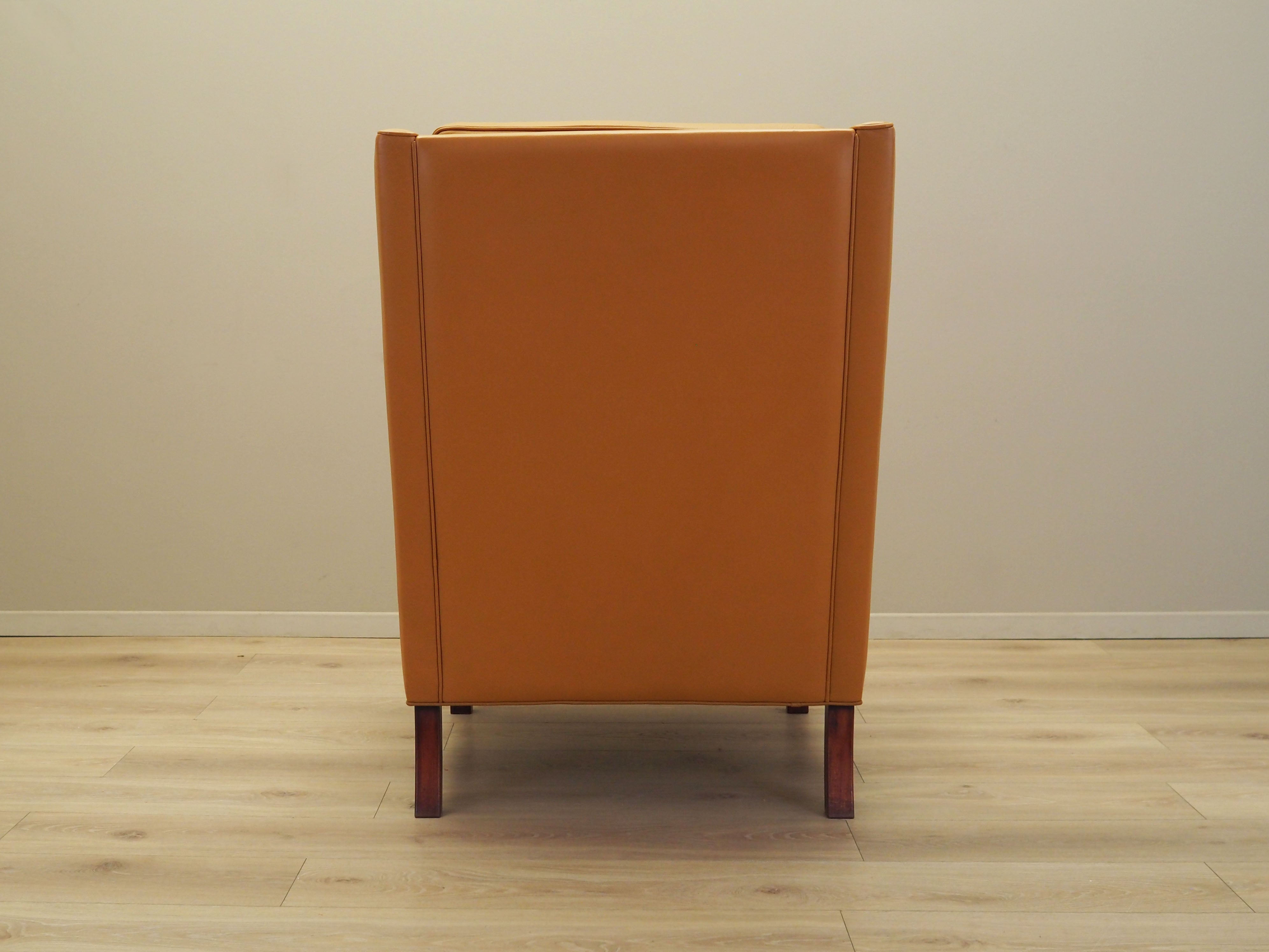Danish_Modern_Orange_Leather_Armchair,_1970s,_Denmark