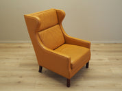 Danish_Modern_Orange_Leather_Armchair,_1970s,_Denmark