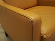Danish_Modern_Orange_Leather_Armchair,_1970s,_Denmark