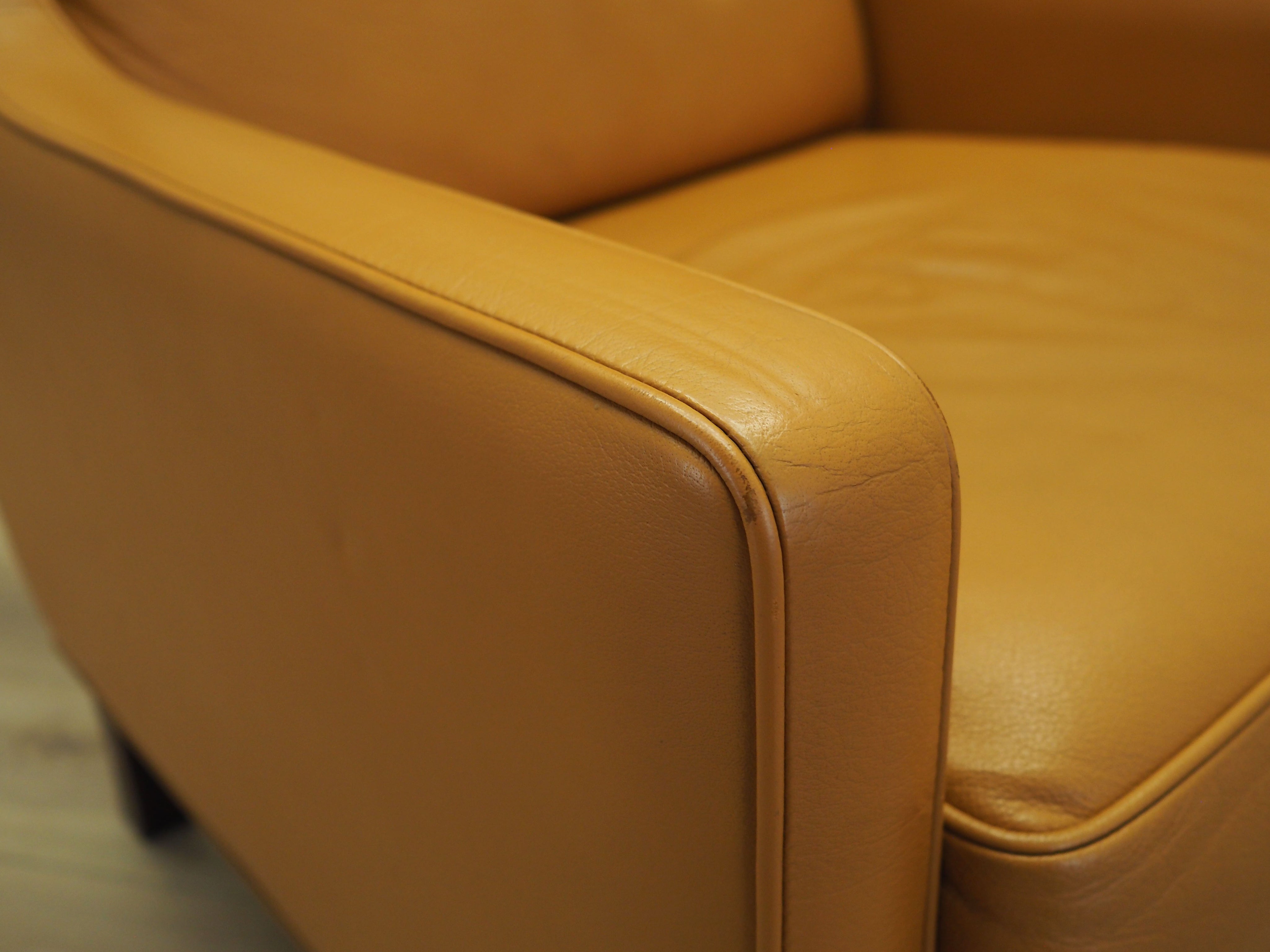 Danish_Modern_Orange_Leather_Armchair,_1970s,_Denmark