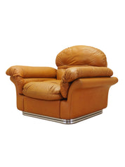 Orange_Armchair,_Natural_Leather,_Space_Age_Design,_1960s,_Italy