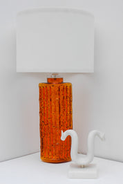 Orrefors_RD_1461_Glass_Table_Lamp_by_Gustav_Leek,_Orange_Glass,_Sweden,_1960s