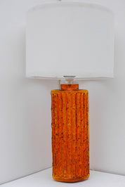 Orrefors_RD_1461_Glass_Table_Lamp_by_Gustav_Leek,_Orange_Glass,_Sweden,_1960s