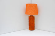 Orrefors_RD_1461_Glass_Table_Lamp_by_Gustav_Leek,_Orange_Glass,_Sweden,_1960s