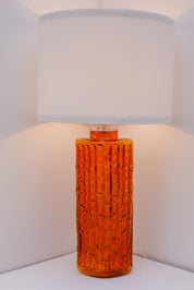 Orrefors_RD_1461_Glass_Table_Lamp_by_Gustav_Leek,_Orange_Glass,_Sweden,_1960s