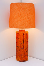 Orrefors_RD_1461_Glass_Table_Lamp_by_Gustav_Leek,_Orange_Glass,_Sweden,_1960s