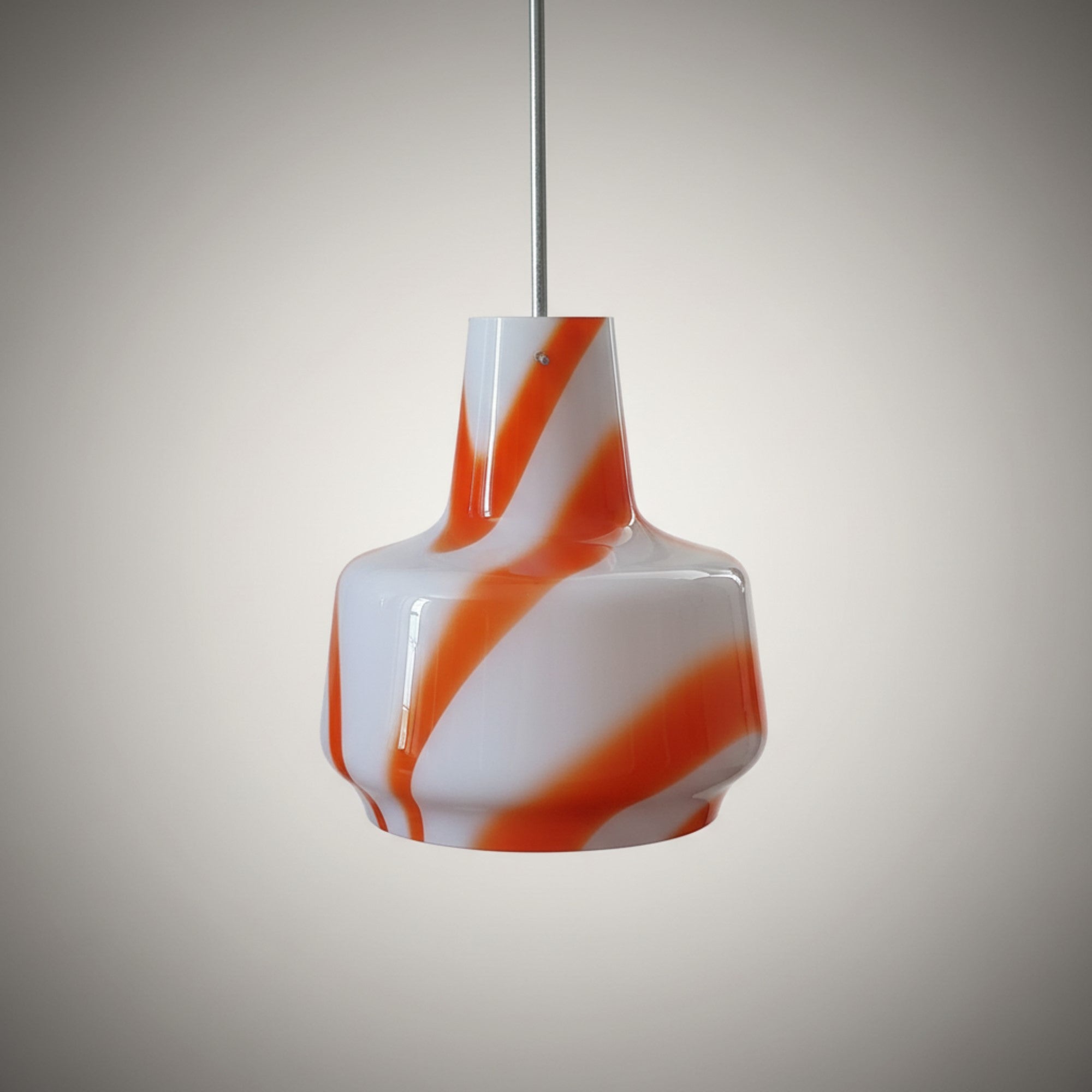 Murano_Swirl_Glass_Pendant_Light_in_Orange_and_White,_Italy,_1970s