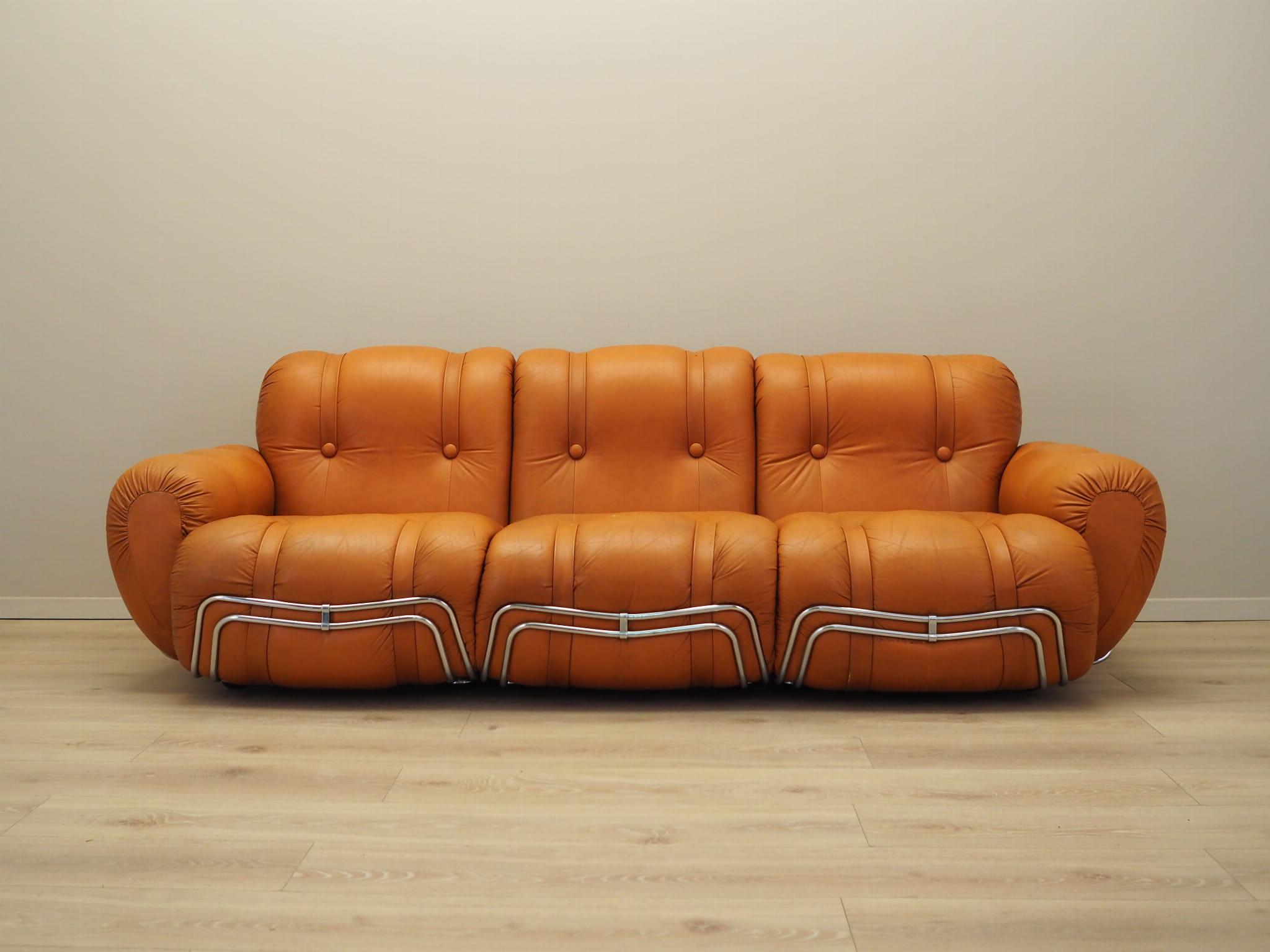 Orange_Sofa,__Eco‑Leather,_1960s,_Italy