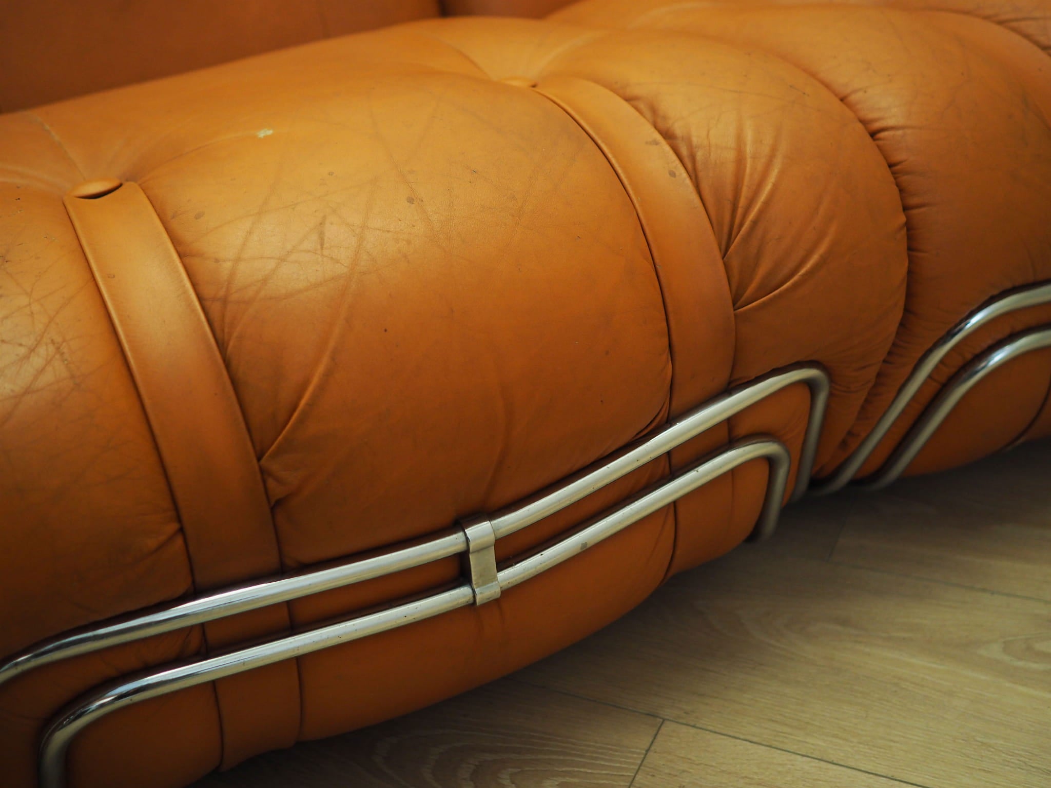Orange_Sofa,__Eco‑Leather,_1960s,_Italy