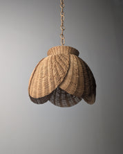Late_20th_Century_Organic_Modern_Wicker_and_Rattan_Petal_Pendant_Lamp
