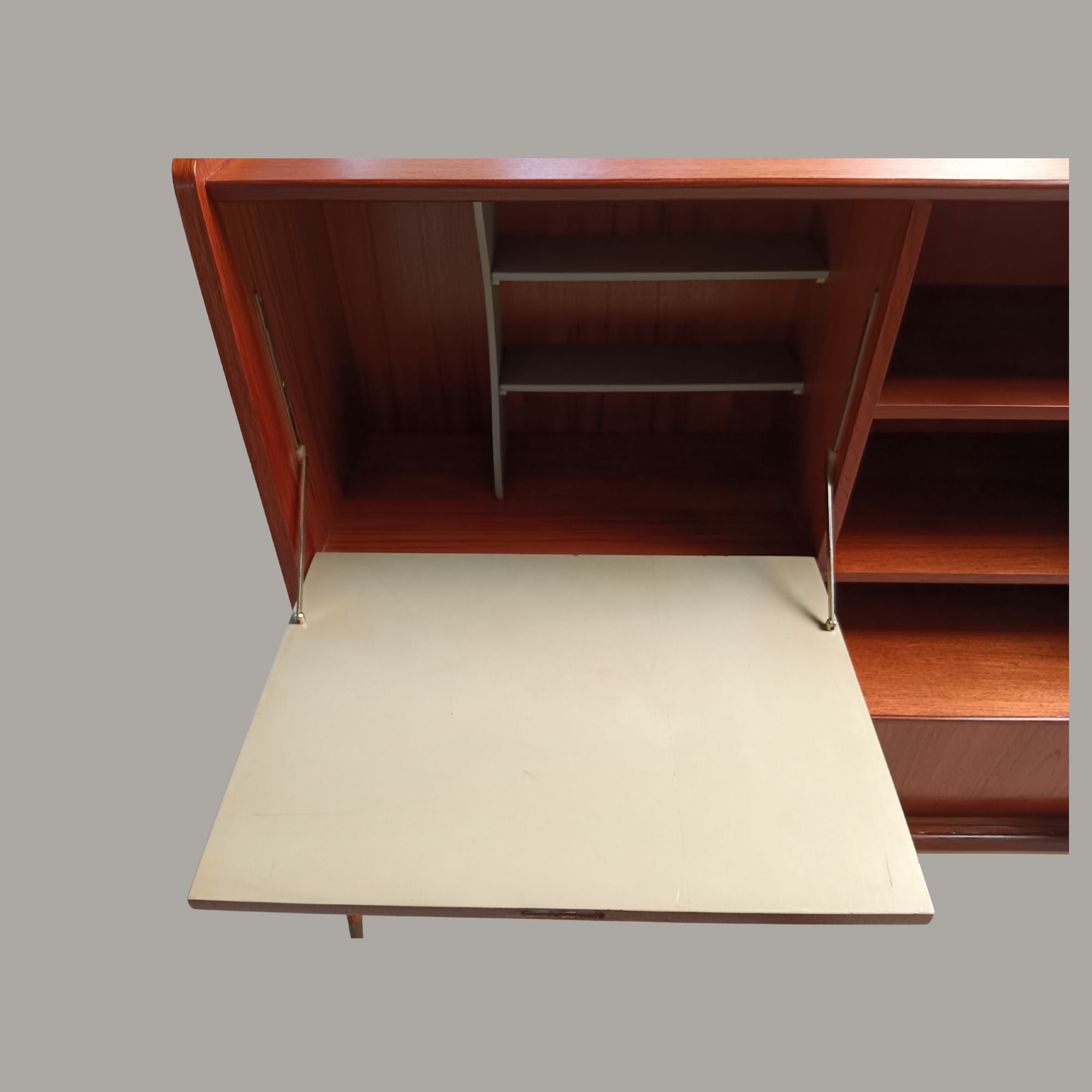 Oswald_Vermaercke_Teak_Highboard,_Belgium_1960s
