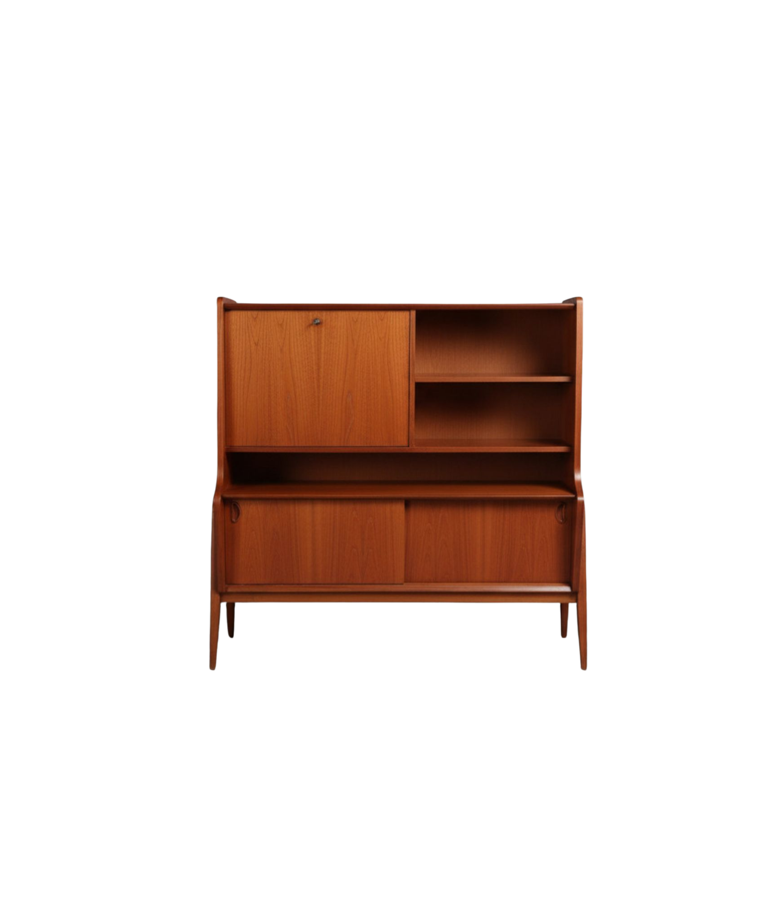 Oswald_Vermaercke_Teak_Highboard,_Belgium_1960s