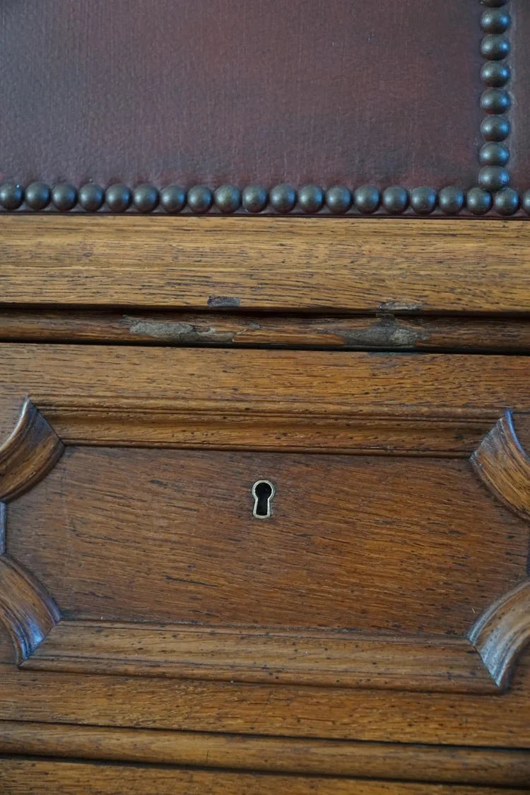Otto_Schulz_Leather_and_Oak_Cabinet_with_Brass_Nails_for_Boet,_Sweden_1930s