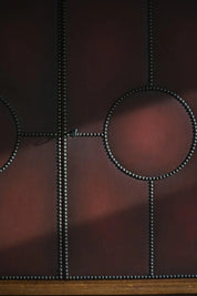 Otto_Schulz,_Swedish_Modern_Cabinet_in_Leather,_Oak_&_Brass_Nails,_1930s