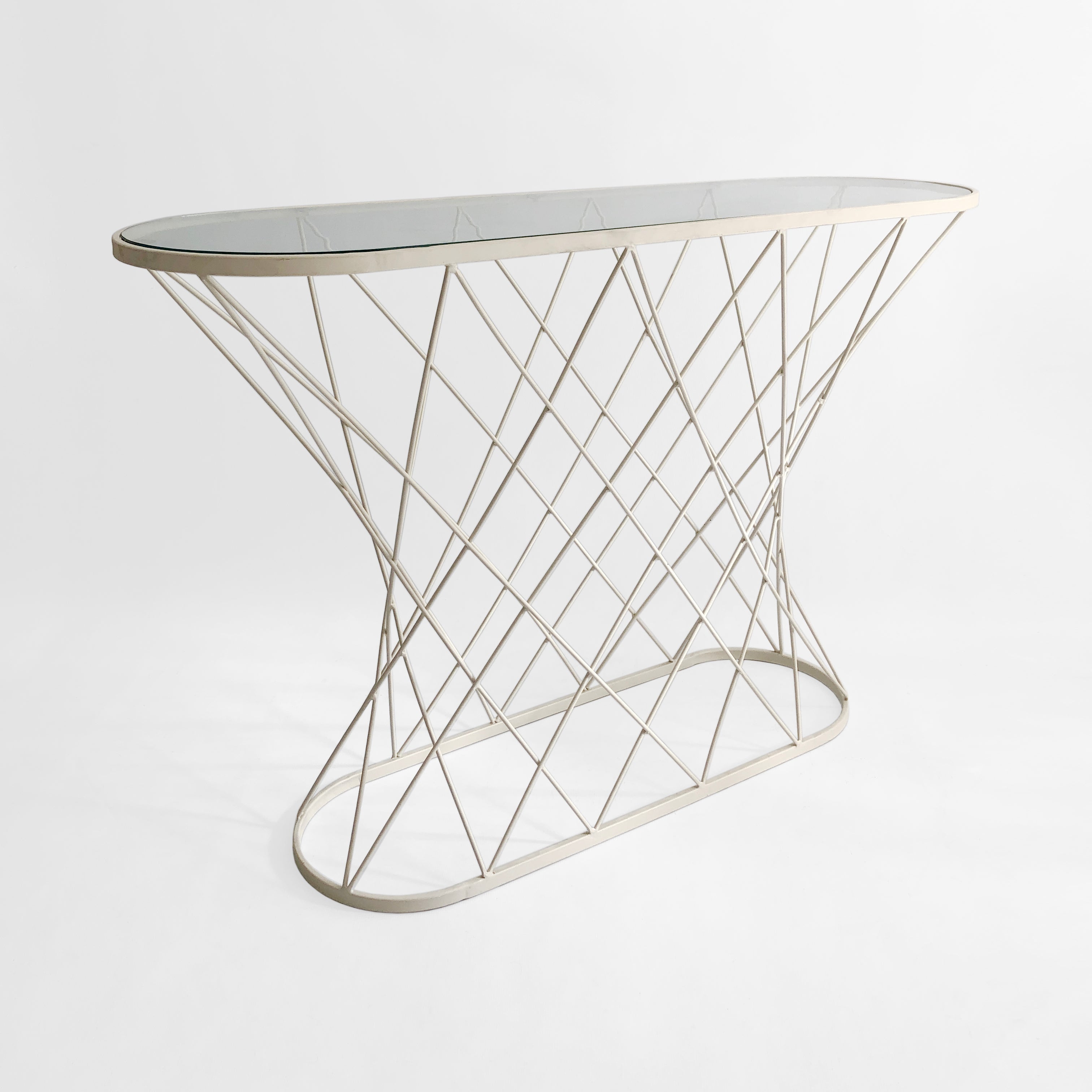 Oval_White_Twisted_Console_Table_1980s_Isamu_Noguchi_Style_USA_Mid_Century_Modernism