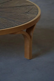 O.W._Coffee_Table_with_Ceramic_Tile_Top_and_Solid_Wood_Frame,_Denmark_1960s