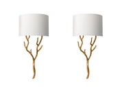 Pair of Organic Etna Wall Light in Antique Gold by Benediko