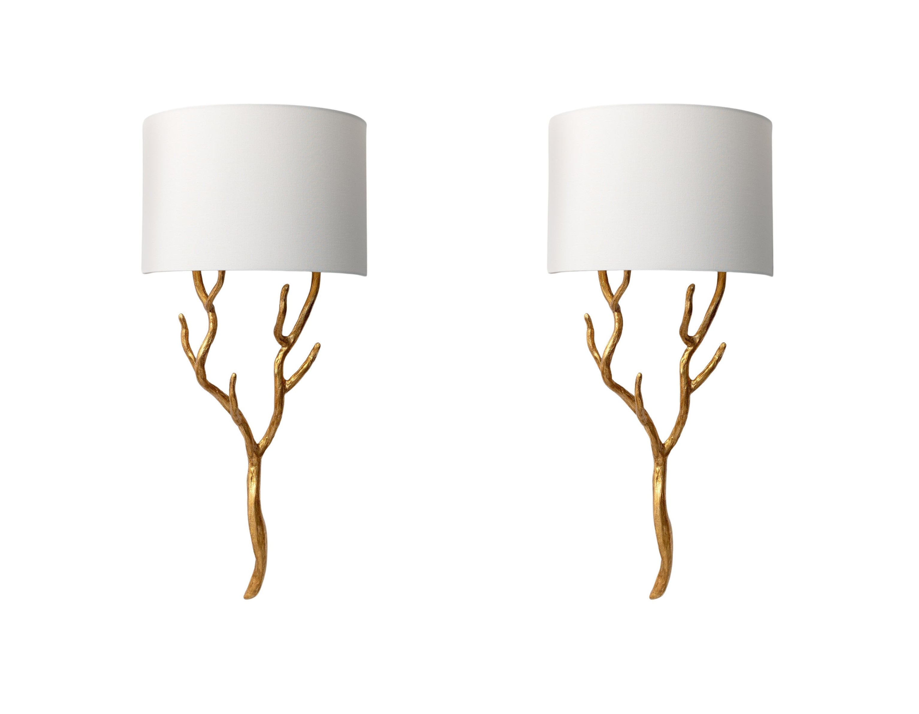 Pair of Organic Etna Wall Light in Antique Gold by Benediko